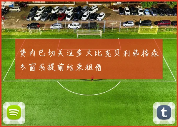 费内巴切关注多夫比克贝利弗格森冬窗或提前结束租借